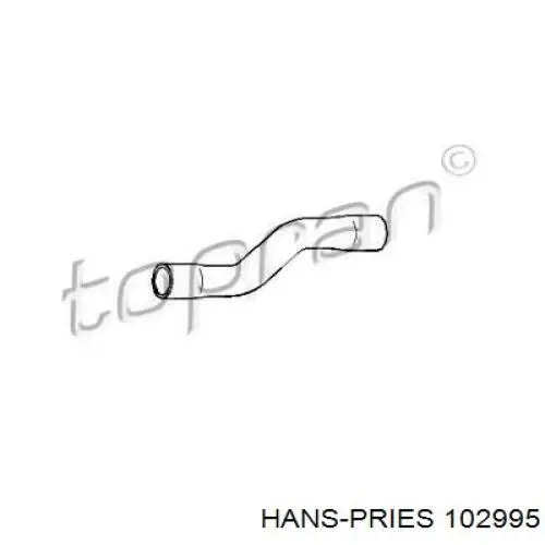 Шланг/патрубок радіатора охолодження, нижній 102995 Hans Pries (Topran)