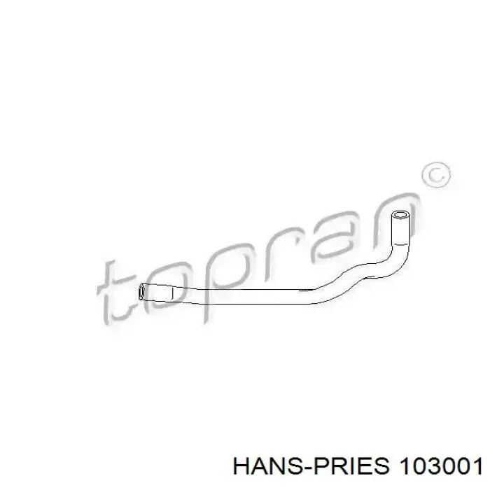 Шланг/патрубок системи охолодження Hans Pries (Topran) 103001 ціна, від 4.58 USD