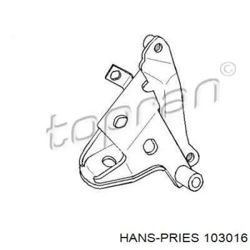 103016 Hans Pries (Topran) кронштейн подушки (опори двигуна, передньої)