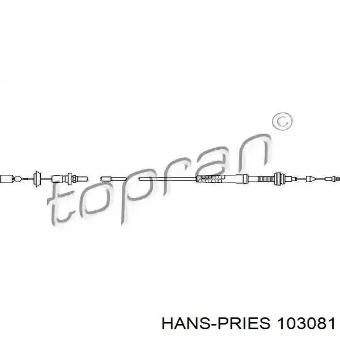 Купити 103081 Hans Pries (Topran) Трос газу