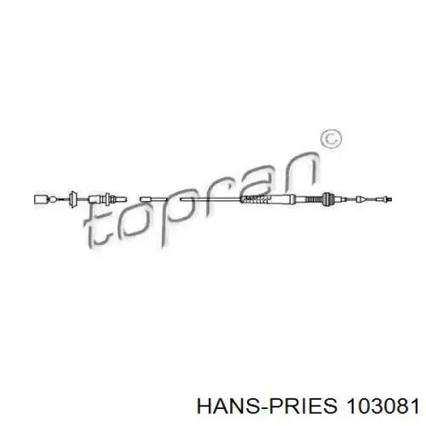 103081 Hans Pries (Topran) Трос газу (акселератора)