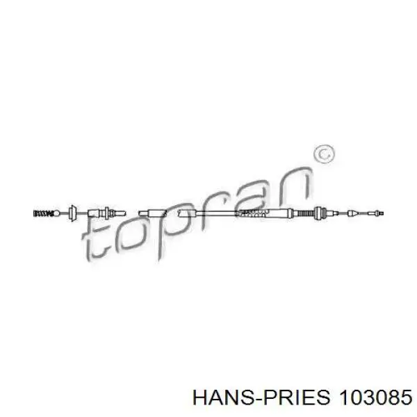 Трос газу Hans Pries (Topran) 103085 ціна, від 10.60 USD