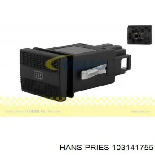 Вимикач обігріву заднього скла Hans Pries (Topran) 103141755 ціна, від 5.07 USD
