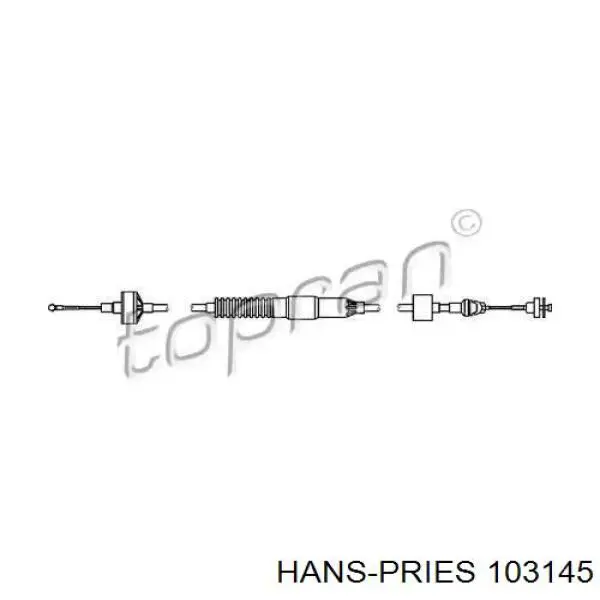 Трос зчеплення Hans Pries (Topran) 103145 ціна, від 17.98 USD