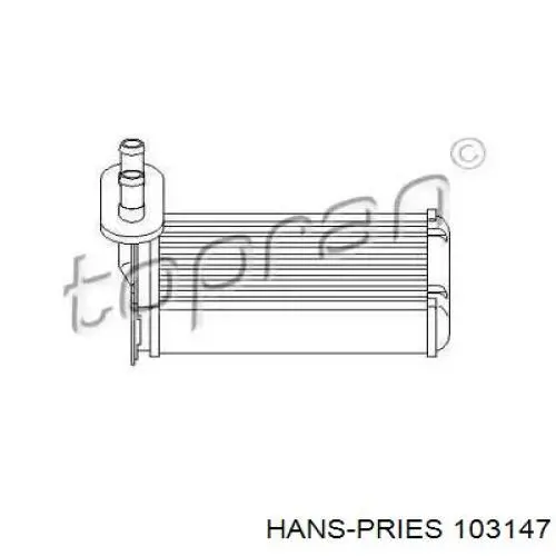 103147 Hans Pries (Topran) радіатор пічки (обігрівача)