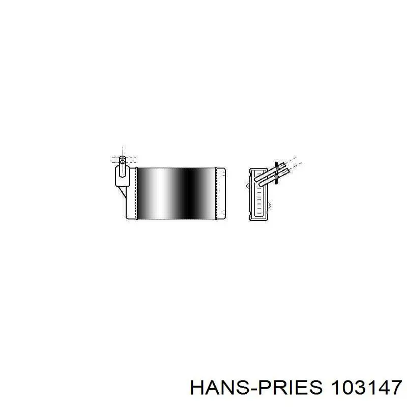 Радіатор обігрівача Hans Pries (Topran) 103147