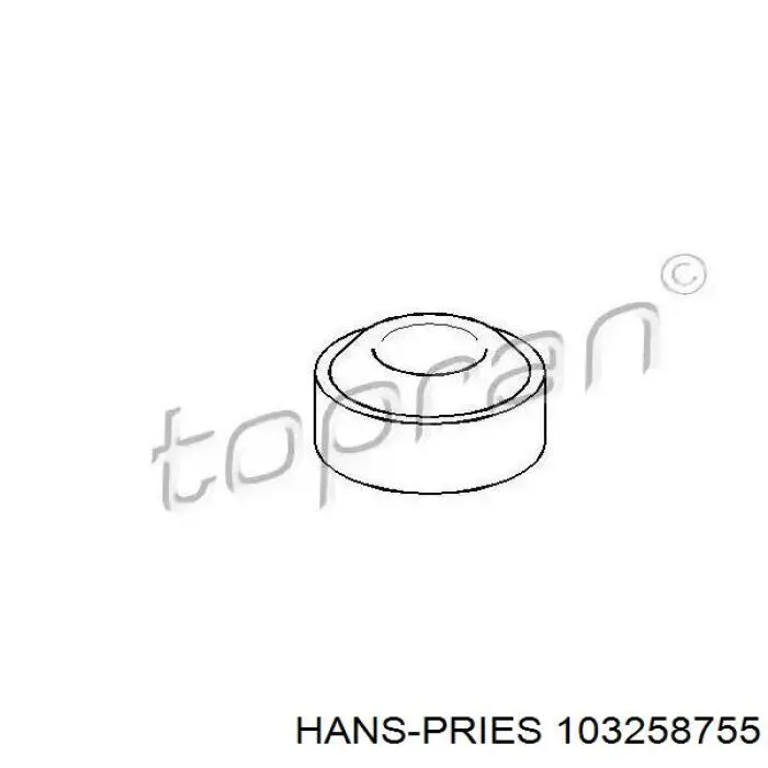 Сайлентблок розтяжки переднього нижнього важеля 103258755 Hans Pries (Topran)