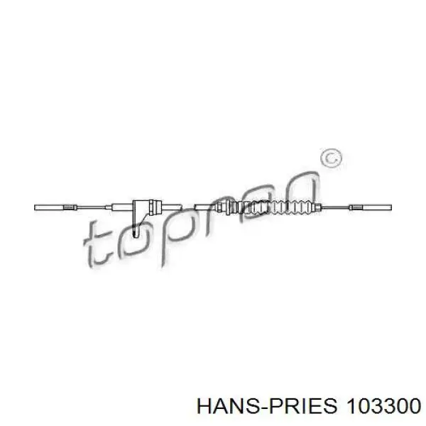 Купити 103300015 Hans Pries (Topran) Трос газу