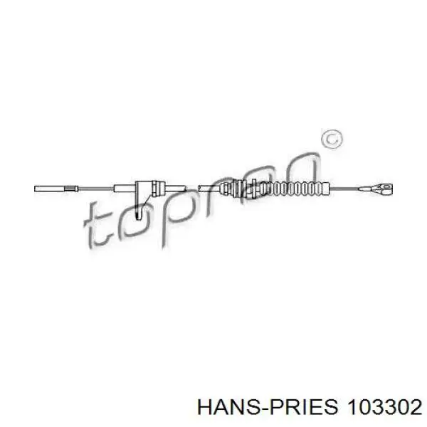 Трос газу Hans Pries (Topran) 103302 ціна, від 10.48 USD