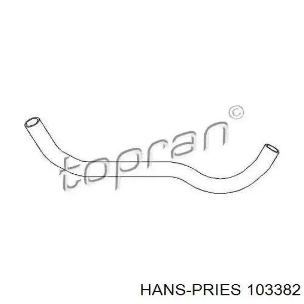 103382 Hans Pries (Topran) шланг/патрубок радіатора охолодження, верхній