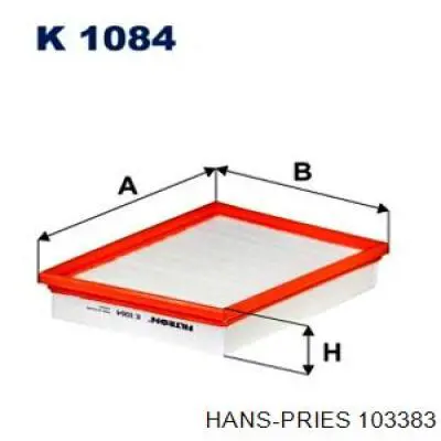 103383 Hans Pries (Topran) шланг розширювального бачка, нижній