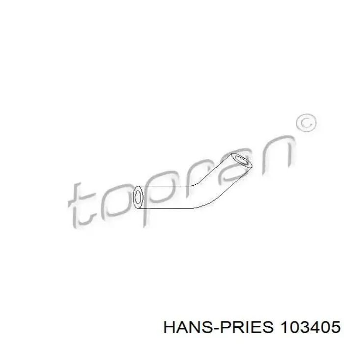 Трубка картера повітряна Hans Pries (Topran) 103405 ціна, від 2.60 USD