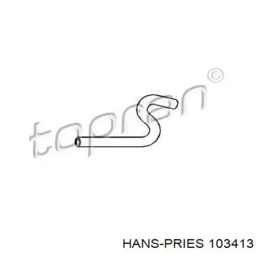 Шланг радіатора опалювача/пічки, подача 103413 Hans Pries (Topran)