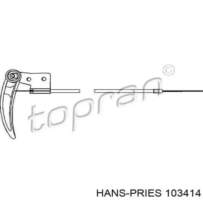 Трос відкриття капота Hans Pries (Topran) 103414 ціна, від 5.95 USD