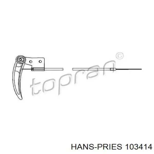 135936 Hart Трос замка капота