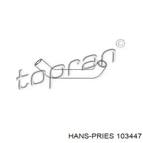 Шланг/патрубок радіатора охолодження, нижній Hans Pries (Topran) 103447 ціна, від 6.37 USD
