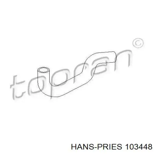 Шланг/патрубок радіатора охолодження, нижній Hans Pries (Topran) 103448 ціна, від 4.67 USD