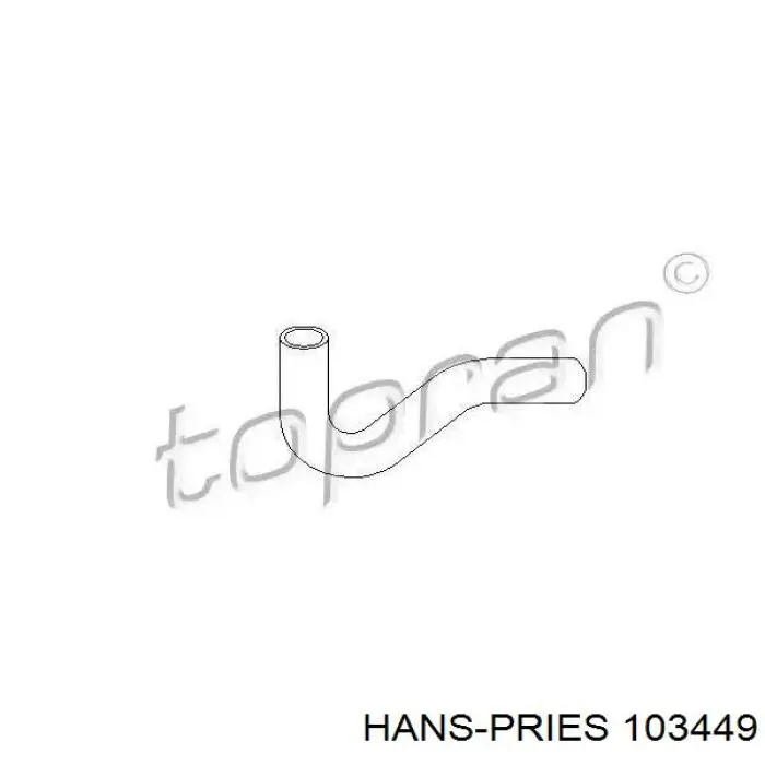 Купити 103449 Hans Pries (Topran) Шланг/патрубок радіатора охолодження, нижній