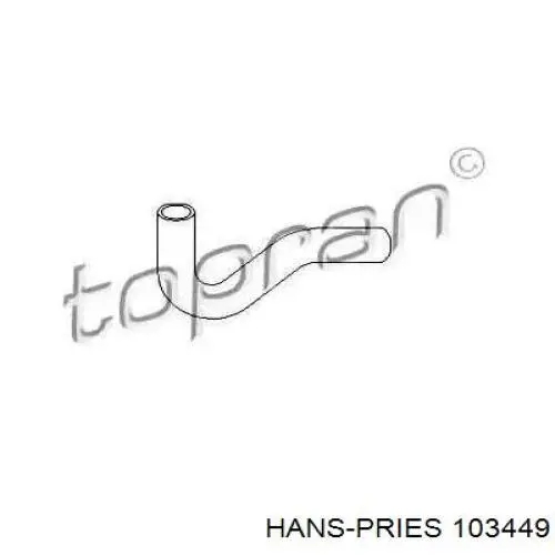 Шланг/патрубок радіатора охолодження, нижній Hans Pries (Topran) 103449 ціна, від 4.81 USD