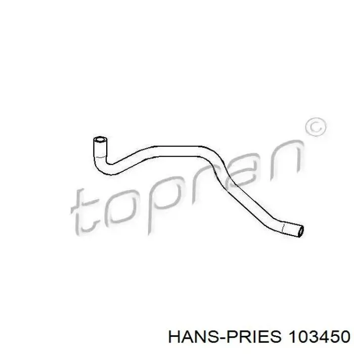 Шланг розширювального бачка, нижній Hans Pries (Topran) 103450 ціна, від 3.47 USD