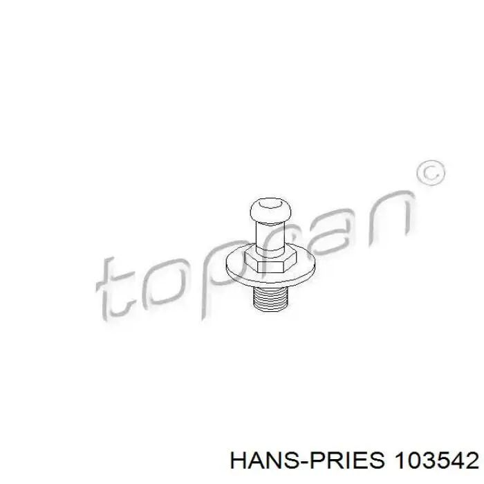 Петля-зачіп (відповідна частина) замка двері задньої Hans Pries (Topran) 103542 ціна, від 0.63 USD