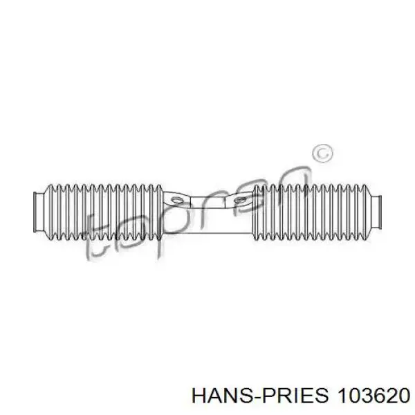 103620 Hans Pries (Topran) пильник рульового механізму/рейки