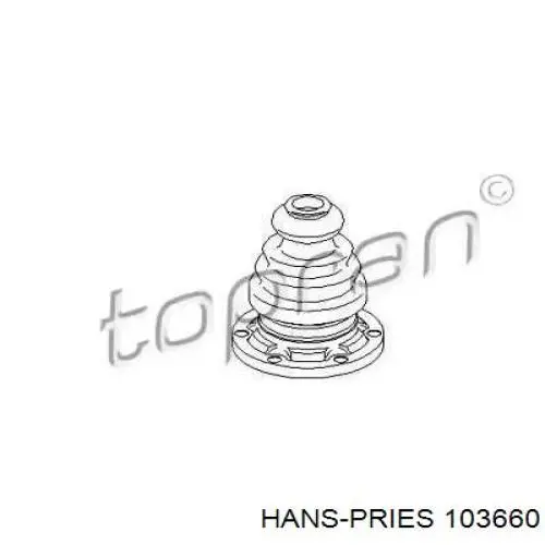 103660 Hans Pries (Topran) пильник шруса внутрішній, передній піввісі