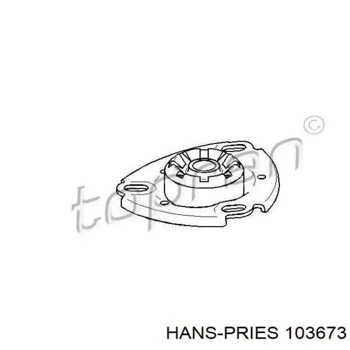 Опора стійки амортизатора переднього Hans Pries (Topran) 103673 ціна, від 6.64 USD