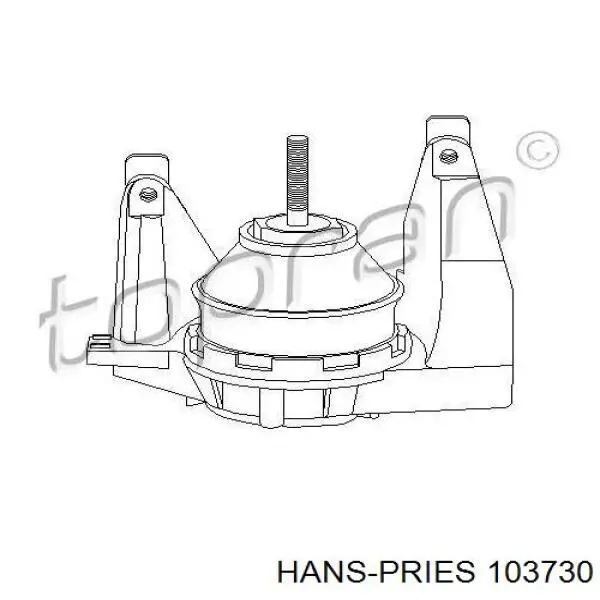 103730 Hans Pries (Topran) подушка (опора двигуна, права)