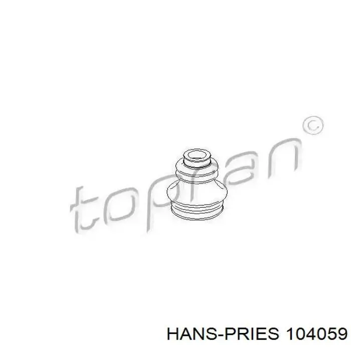 Пильник ШРУСа зовнішній 104059 Hans Pries (Topran)
