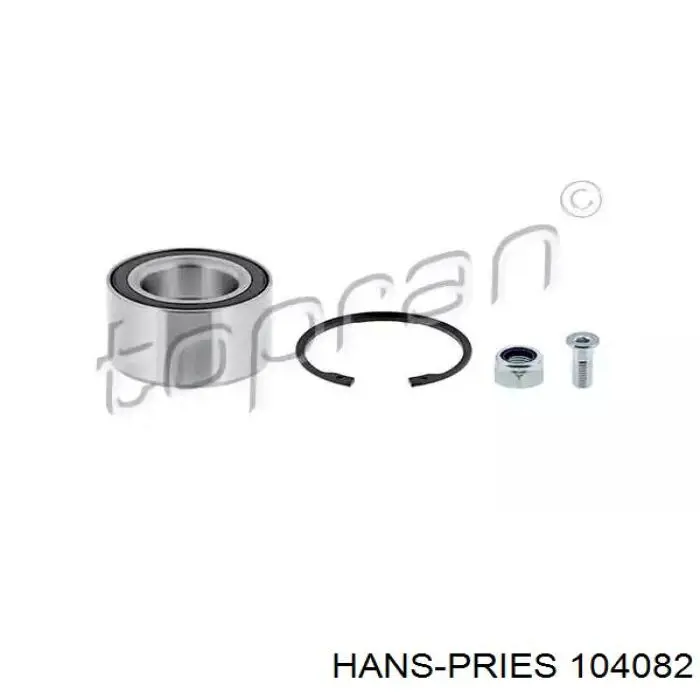 Підшипник маточини задньої Hans Pries (Topran) 104082 ціна, від 18.91 USD