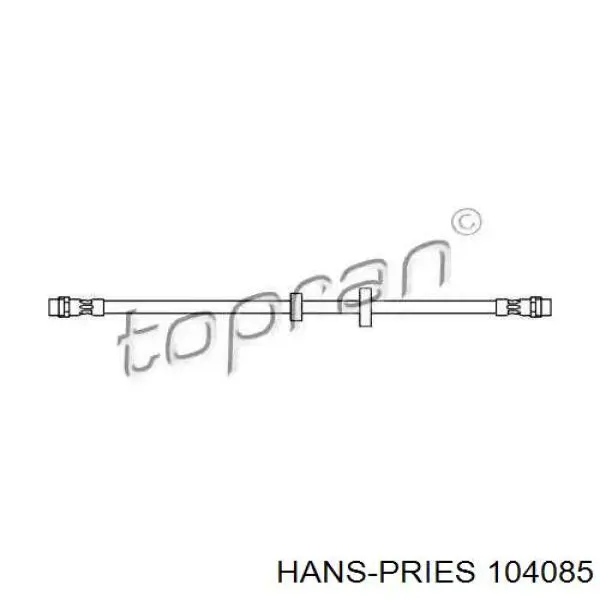 Шланг гальмівний передній Hans Pries (Topran) 104085 ціна, від 5.01 USD