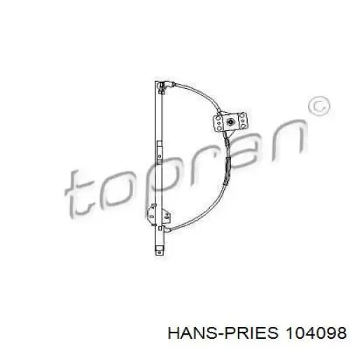 104098 Hans Pries (Topran) механізм склопідіймача двері передньої, лівої