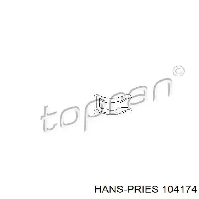 104174 Hans Pries (Topran) ручка передньої двері зовнішня ліва