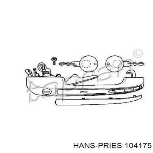 Ручка передньої двері зовнішня права 104175 Hans Pries (Topran)