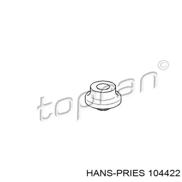 Подушка (опора) двигуна, передня 104422 Hans Pries (Topran)