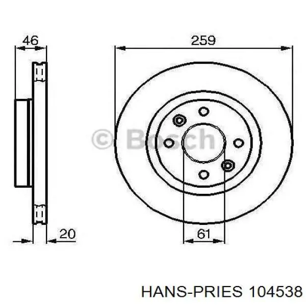 Шланг паливний, універсальний 104538 Hans Pries (Topran)