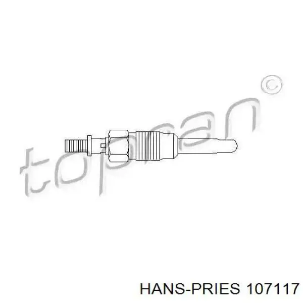 Свіча накалу Hans Pries (Topran) 107117 ціна, від 6.52 USD
