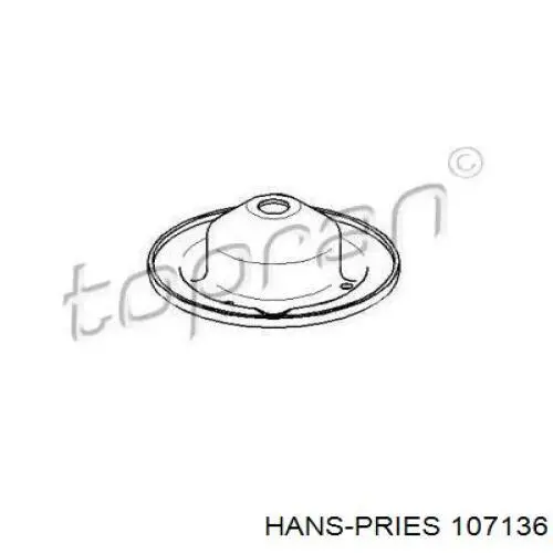 Купити 107136 Hans Pries (Topran) Проставка (гумове кільце) пружини передньої, верхня