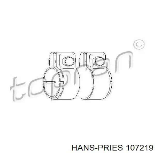 Кріплення глушника переднє Hans Pries (Topran) 107219 ціна, від 6.03 USD