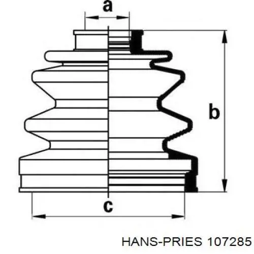 Купити 107285 Hans Pries (Topran) Сальник АКПП/КПП, вихідного/вторинного валу