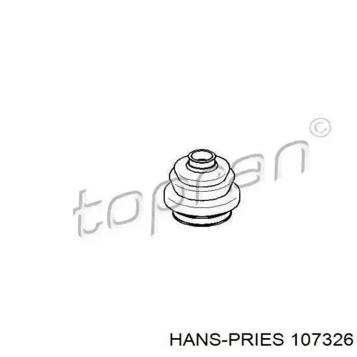 Фланець системи охолодження (трійник) 107326 Hans Pries (Topran)