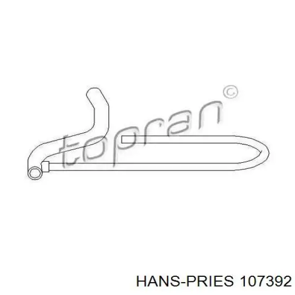 Трубка картера повітряна Hans Pries (Topran) 107392586 ціна, від 12.25 USD