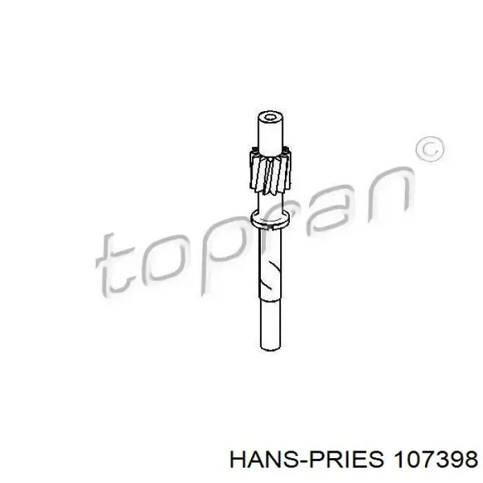 Шестерня спідометра, ведена Hans Pries (Topran) 107398 ціна, від 1.38 USD