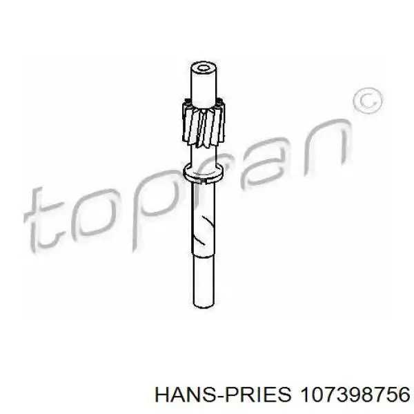 Шестерня спідометра, ведена 107398756 Hans Pries (Topran)