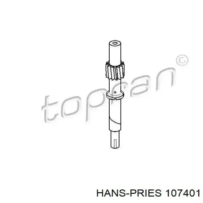 Купити 107401 Hans Pries (Topran) Шестерня спідометра, ведена