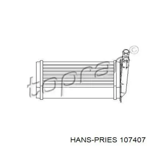107407 Hans Pries (Topran) Радіатор опалювача салону