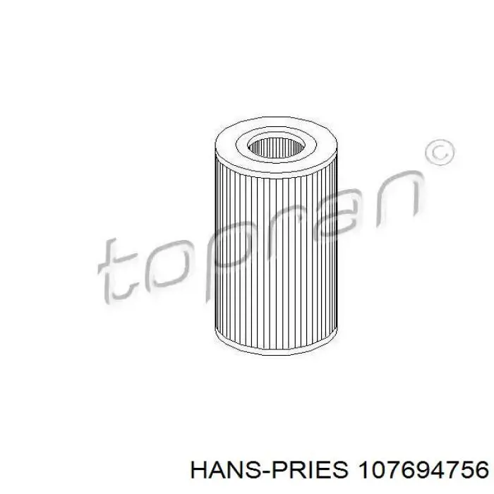107694756 Hans Pries (Topran) Фільтр масла
