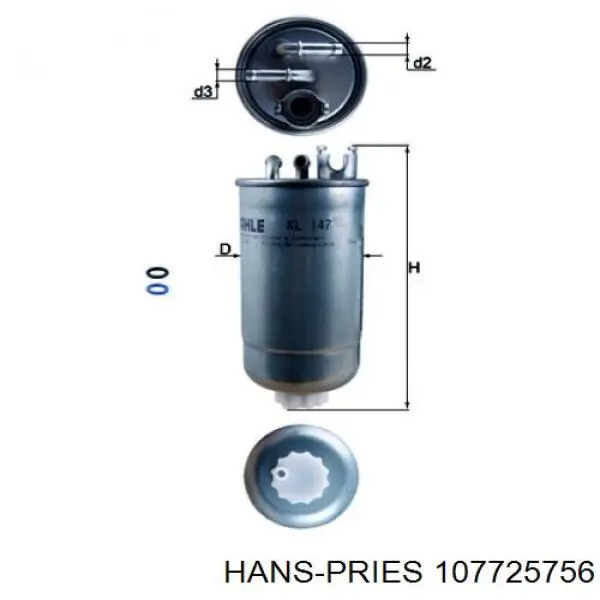 107725756 Hans Pries (Topran) Фільтр палива