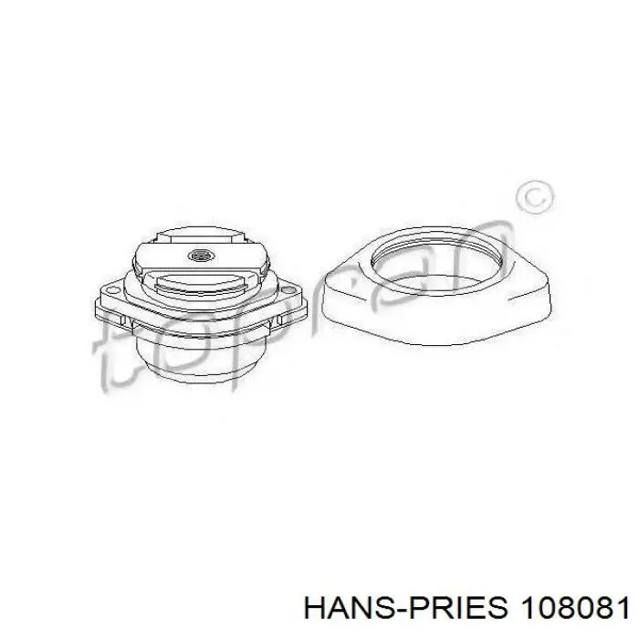 Сайлентблок передній балки/підрамника 108081 Hans Pries (Topran)